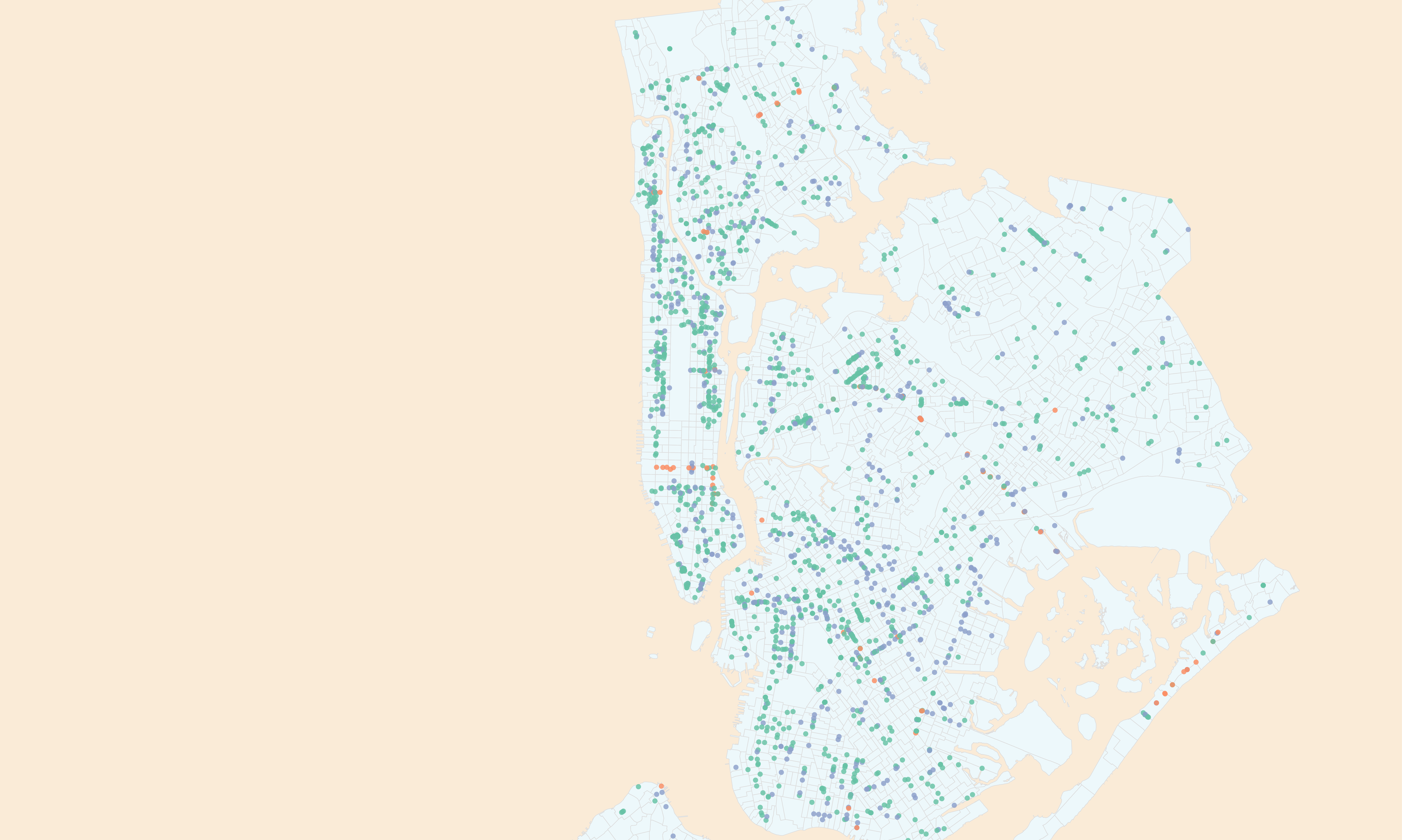 map of nyc's bench locations