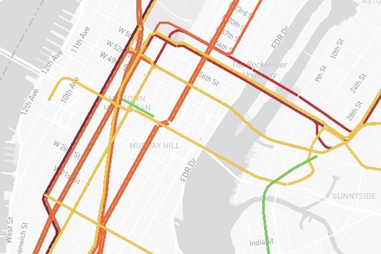 subway delay map